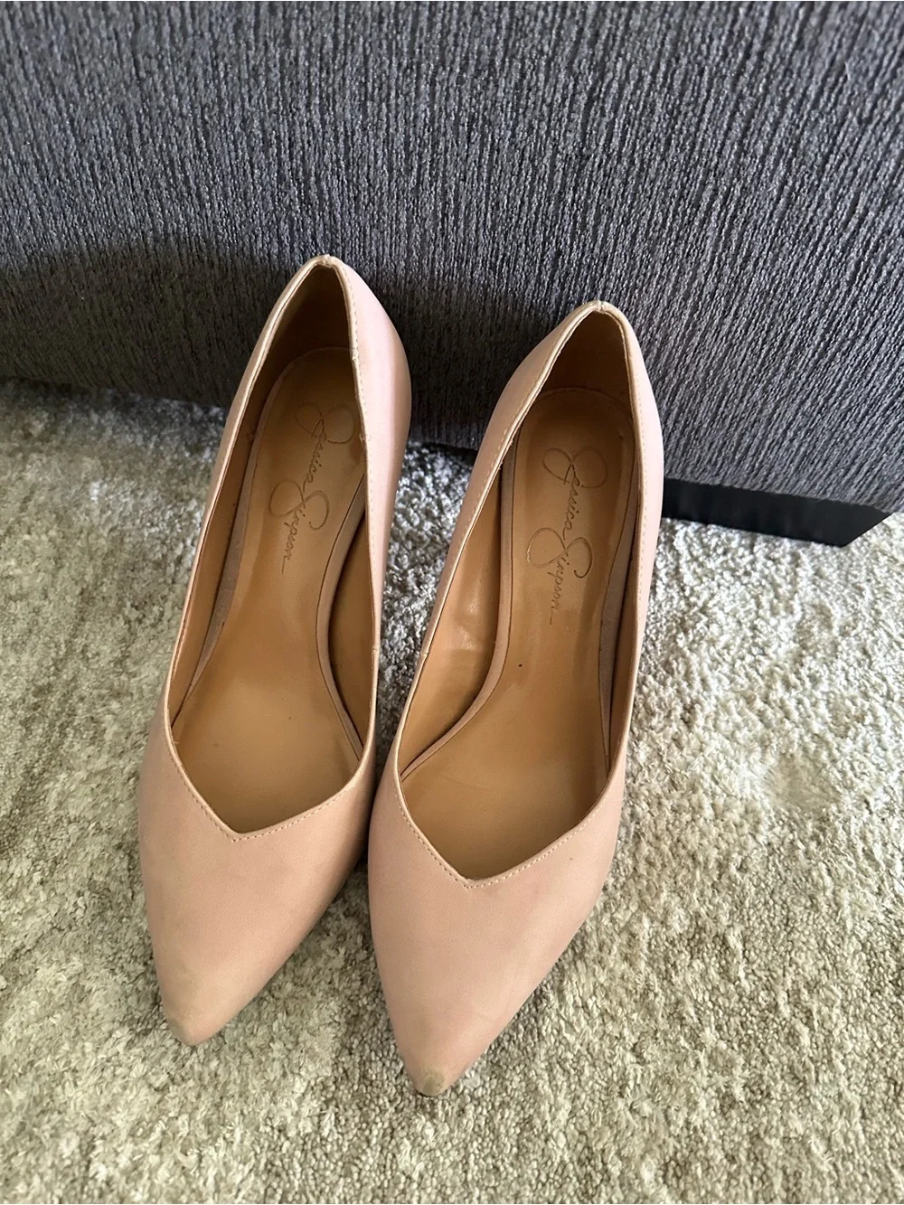 Jessica Simpson Blush Pink Pointed-Toe Pumps